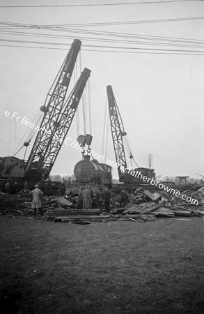 SALVAGING  WRECKED TRAIN